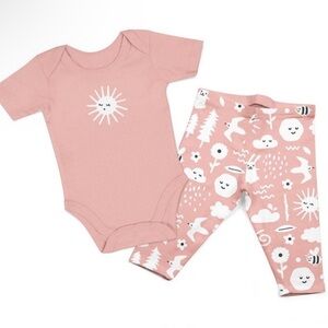 0-3M NWT HelloBello Organic Cotton Onesie Body Suit + Pant